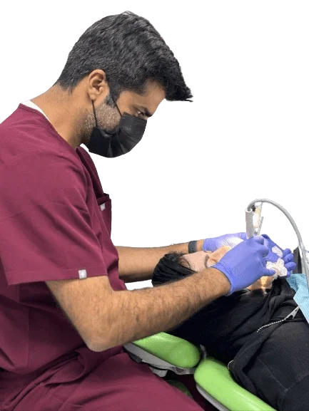 Dentist working